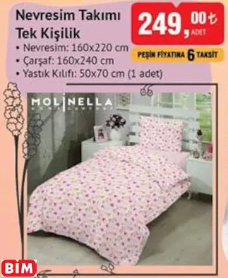 NEVRESİM TAKIMI TEK KİŞİLİK